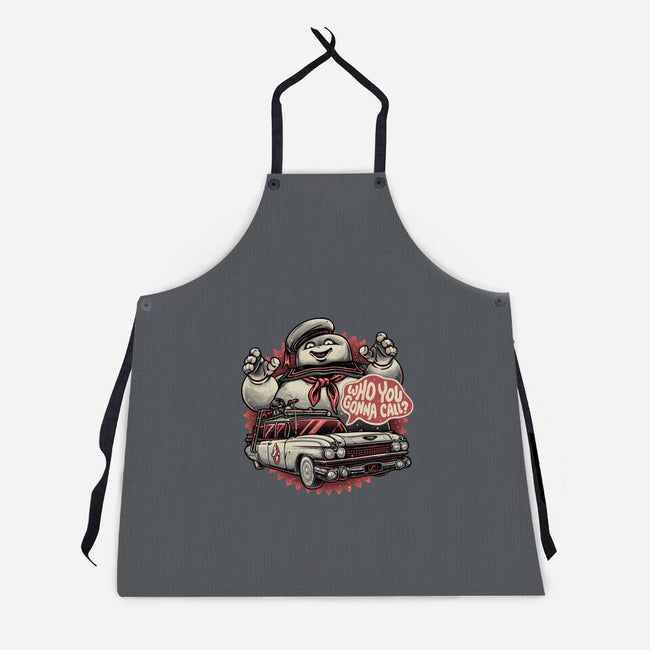 Ghost In The City-Unisex-Kitchen-Apron-glitchygorilla