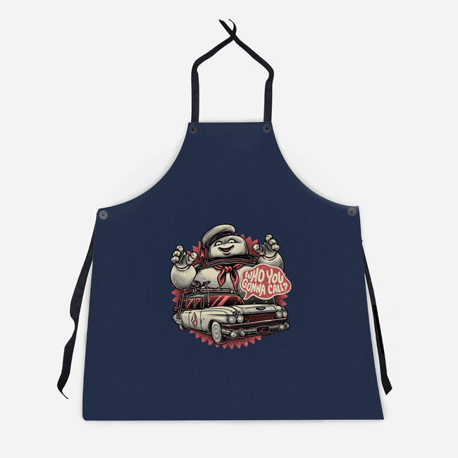 Ghost In The City-Unisex-Kitchen-Apron-glitchygorilla