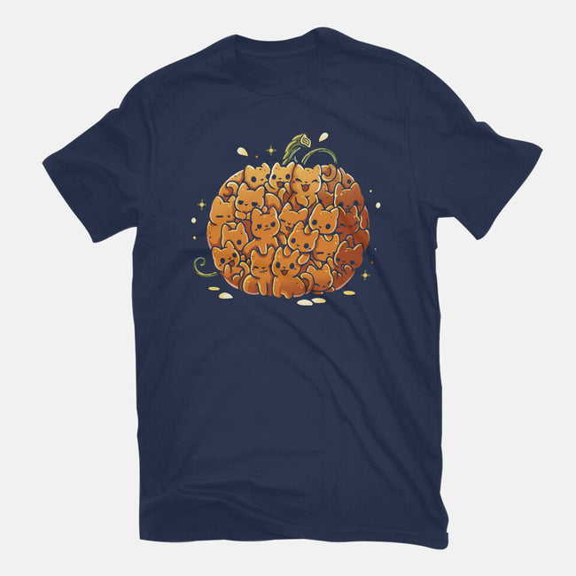Pumpkin Kittens-Womens-Basic-Tee-Vallina84