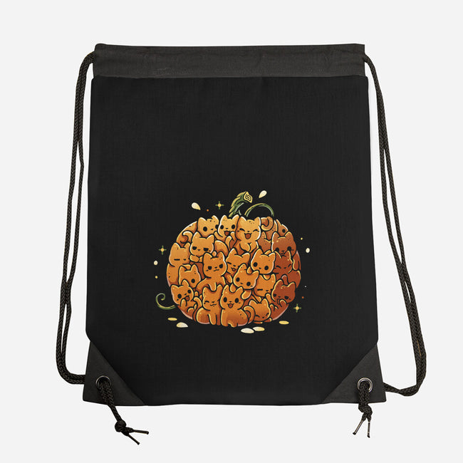 Pumpkin Kittens-None-Drawstring-Bag-Vallina84