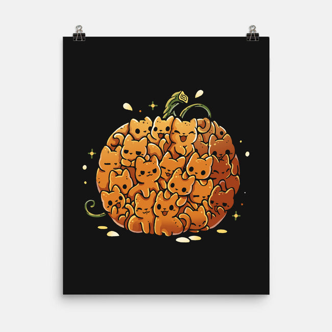Pumpkin Kittens-None-Matte-Poster-Vallina84