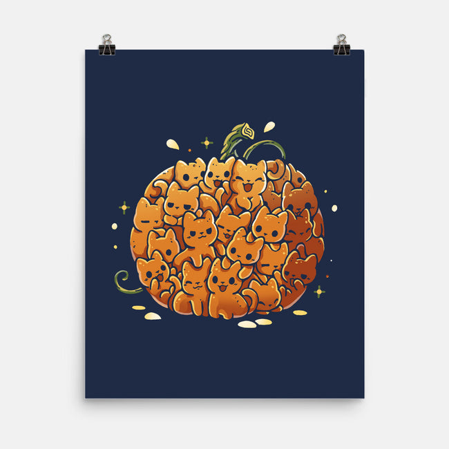 Pumpkin Kittens-None-Matte-Poster-Vallina84