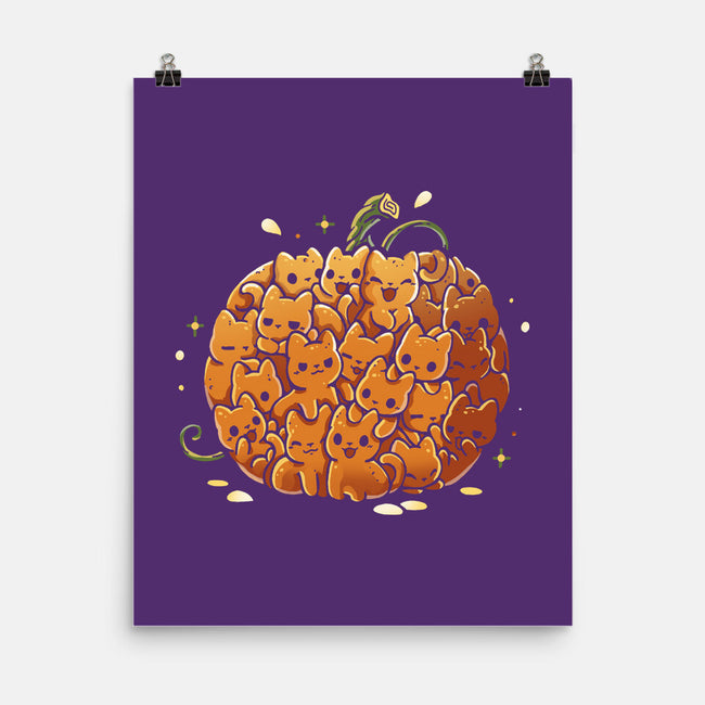 Pumpkin Kittens-None-Matte-Poster-Vallina84
