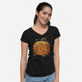 Pumpkin Kittens-Womens-V-Neck-Tee-Vallina84