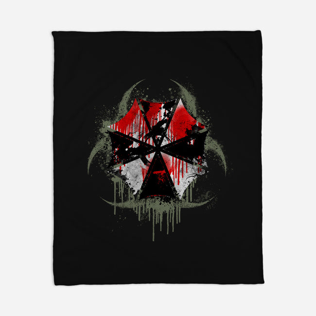 Biohazard Umbrella-None-Fleece-Blanket-rocketman_art
