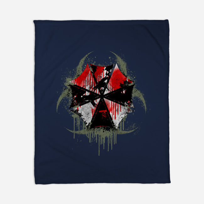 Biohazard Umbrella-None-Fleece-Blanket-rocketman_art