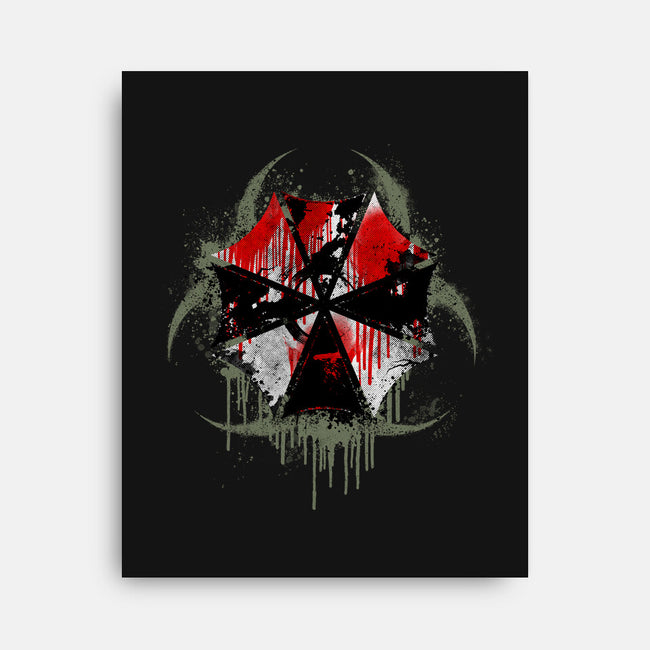 Biohazard Umbrella-None-Stretched-Canvas-rocketman_art