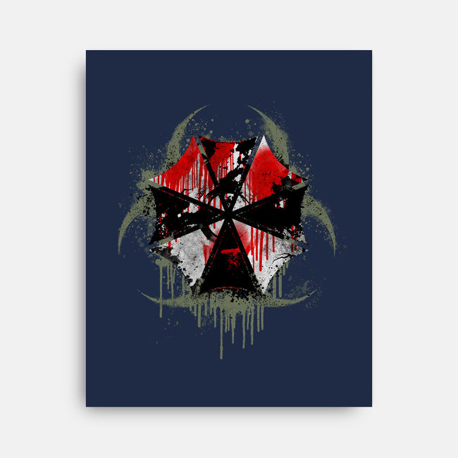 Biohazard Umbrella-None-Stretched-Canvas-rocketman_art