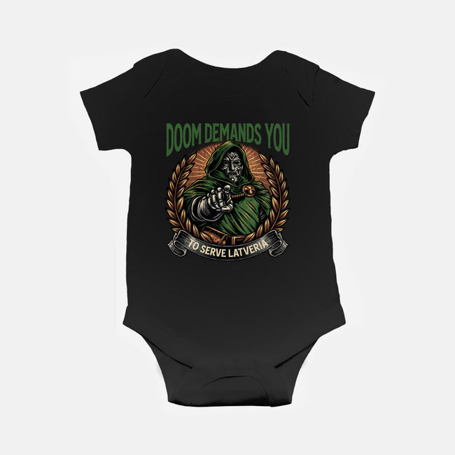 Serve Latveria-Baby-Basic-Onesie-glitchygorilla