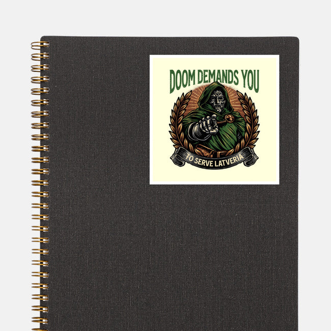 Serve Latveria-None-Glossy-Sticker-glitchygorilla