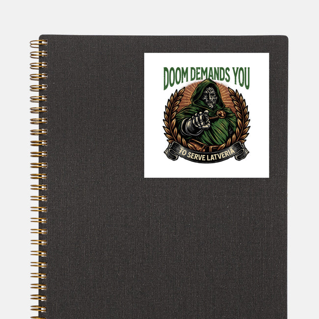 Serve Latveria-None-Glossy-Sticker-glitchygorilla