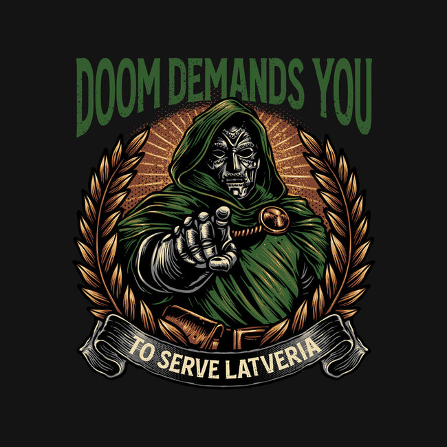 Serve Latveria-Unisex-Basic-Tee-glitchygorilla