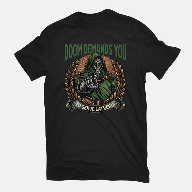 Serve Latveria-Womens-Fitted-Tee-glitchygorilla