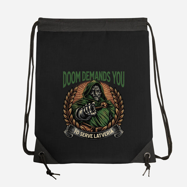 Serve Latveria-None-Drawstring-Bag-glitchygorilla