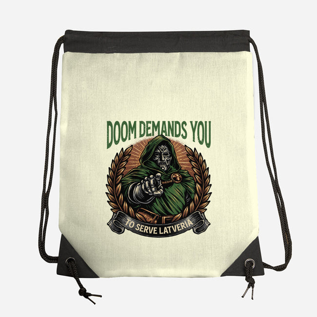 Serve Latveria-None-Drawstring-Bag-glitchygorilla