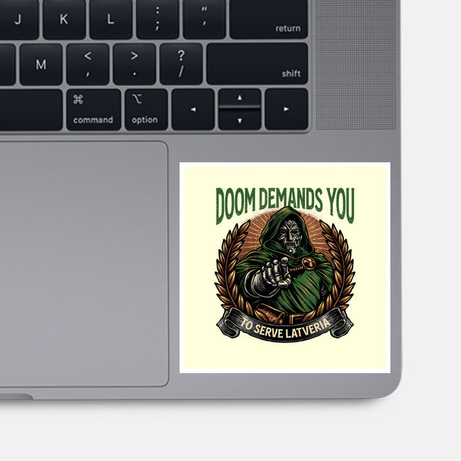 Serve Latveria-None-Glossy-Sticker-glitchygorilla