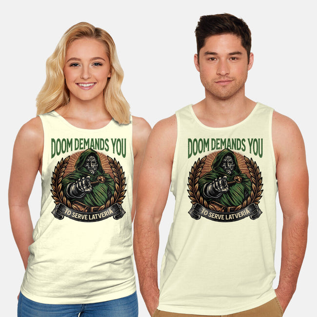 Serve Latveria-Unisex-Basic-Tank-glitchygorilla