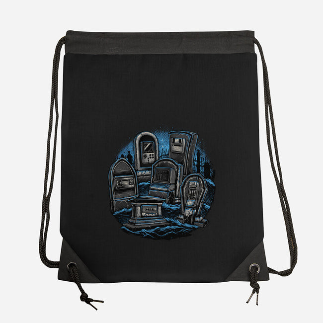 Retro In Peace-None-Drawstring-Bag-glitchygorilla