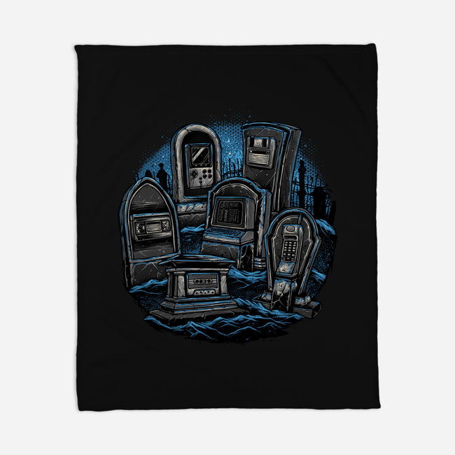 Retro In Peace-None-Fleece-Blanket-glitchygorilla