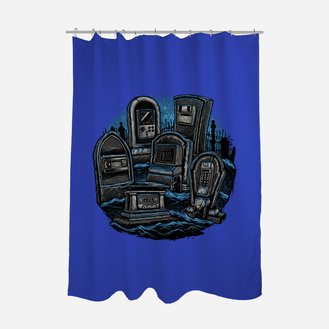 Retro In Peace-None-Polyester-Shower Curtain-glitchygorilla