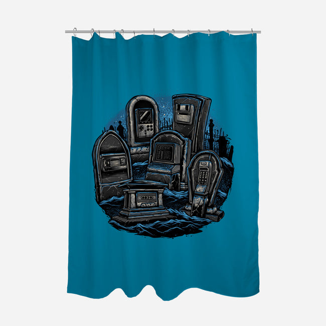 Retro In Peace-None-Polyester-Shower Curtain-glitchygorilla