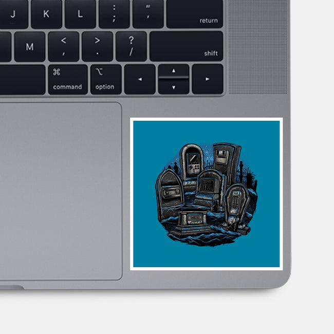 Retro In Peace-None-Glossy-Sticker-glitchygorilla