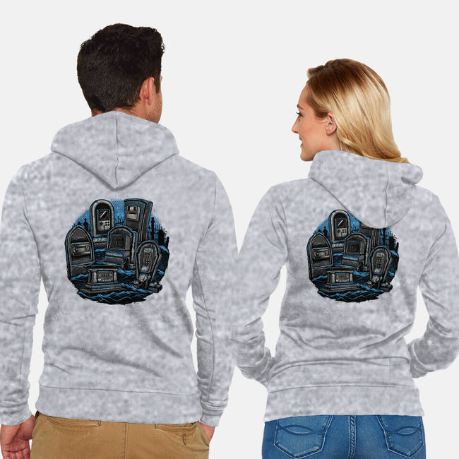 Retro In Peace-Unisex-Zip-Up-Sweatshirt-glitchygorilla