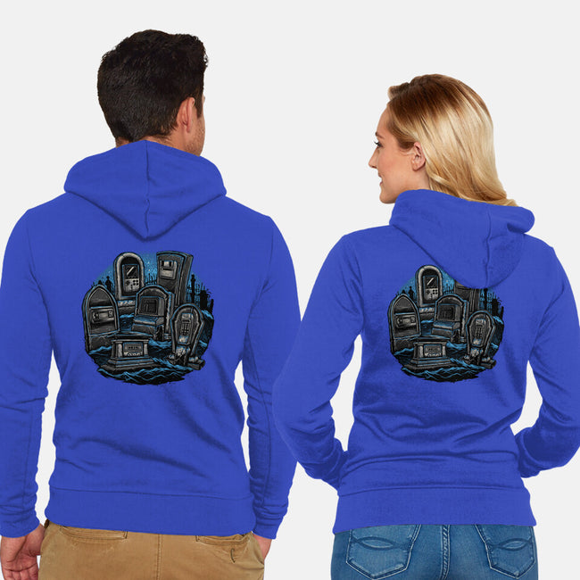 Retro In Peace-Unisex-Zip-Up-Sweatshirt-glitchygorilla