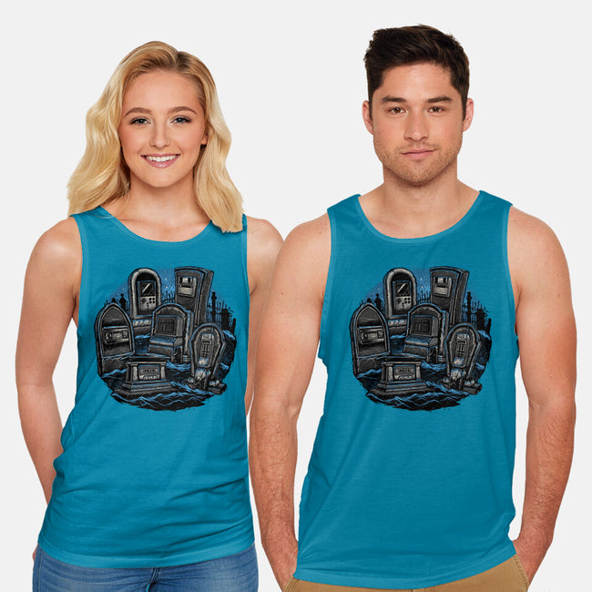 Retro In Peace-Unisex-Basic-Tank-glitchygorilla