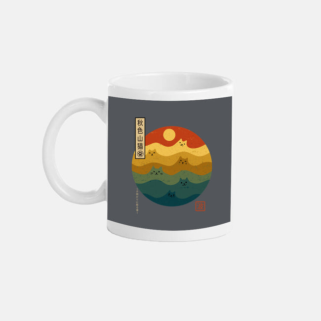 Retro Cat Waves-None-Mug-Drinkware-erion_designs