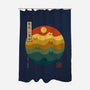 Retro Cat Waves-None-Polyester-Shower Curtain-erion_designs
