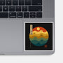 Retro Cat Waves-None-Glossy-Sticker-erion_designs