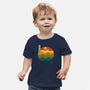 Retro Cat Waves-Baby-Basic-Tee-erion_designs