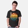 Retro Cat Waves-Mens-Basic-Tee-erion_designs