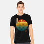 Retro Cat Waves-Mens-Heavyweight-Tee-erion_designs