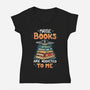 Books Addicted-Womens-V-Neck-Tee-Vallina84