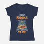 Books Addicted-Womens-V-Neck-Tee-Vallina84