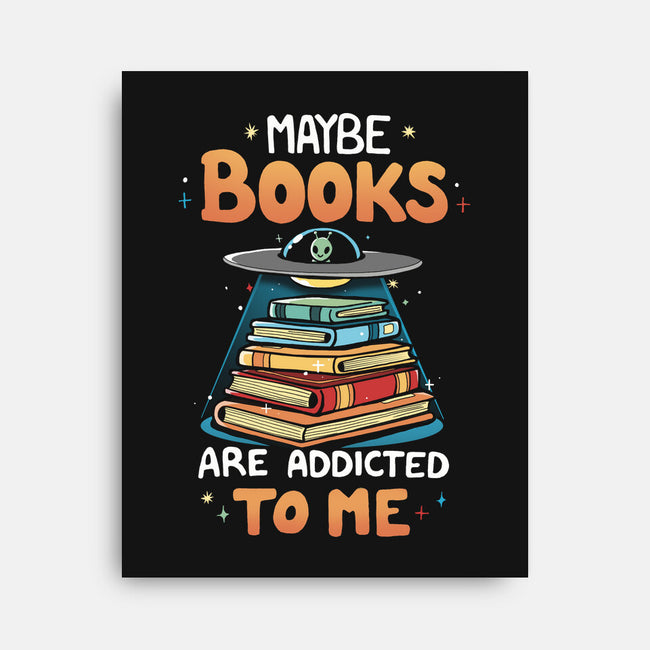 Books Addicted-None-Stretched-Canvas-Vallina84