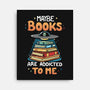 Books Addicted-None-Stretched-Canvas-Vallina84