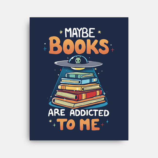 Books Addicted-None-Stretched-Canvas-Vallina84