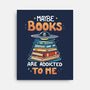 Books Addicted-None-Stretched-Canvas-Vallina84