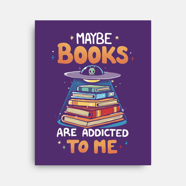 Books Addicted-None-Stretched-Canvas-Vallina84