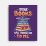 Books Addicted-None-Stretched-Canvas-Vallina84