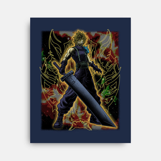 Strife Warrior Shadow Nebula-None-Stretched-Canvas-Astrobot Invention