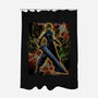 Strife Warrior Shadow Nebula-None-Polyester-Shower Curtain-Astrobot Invention