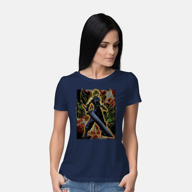 Strife Warrior Shadow Nebula-Womens-Basic-Tee-Astrobot Invention