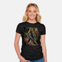 Strife Warrior Shadow Nebula-Womens-Fitted-Tee-Astrobot Invention