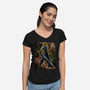 Strife Warrior Shadow Nebula-Womens-V-Neck-Tee-Astrobot Invention