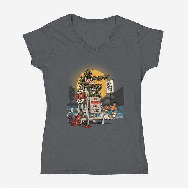 No Running-Womens-V-Neck-Tee-AndreusD