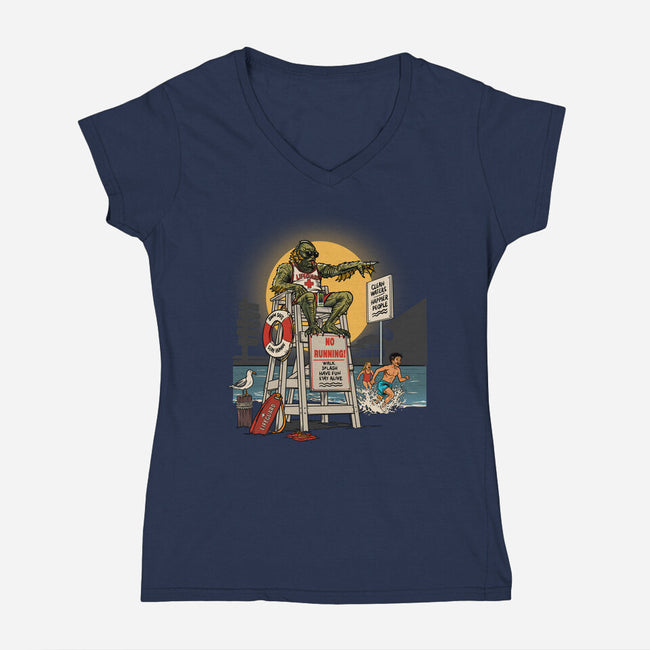 No Running-Womens-V-Neck-Tee-AndreusD